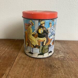 Coca Cola‎ VINTAGE 1999 tin with Diner Scene astronaut mail carrier pilot & lady